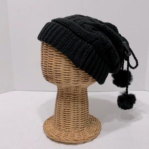 Knit hat ponyflo black NEW